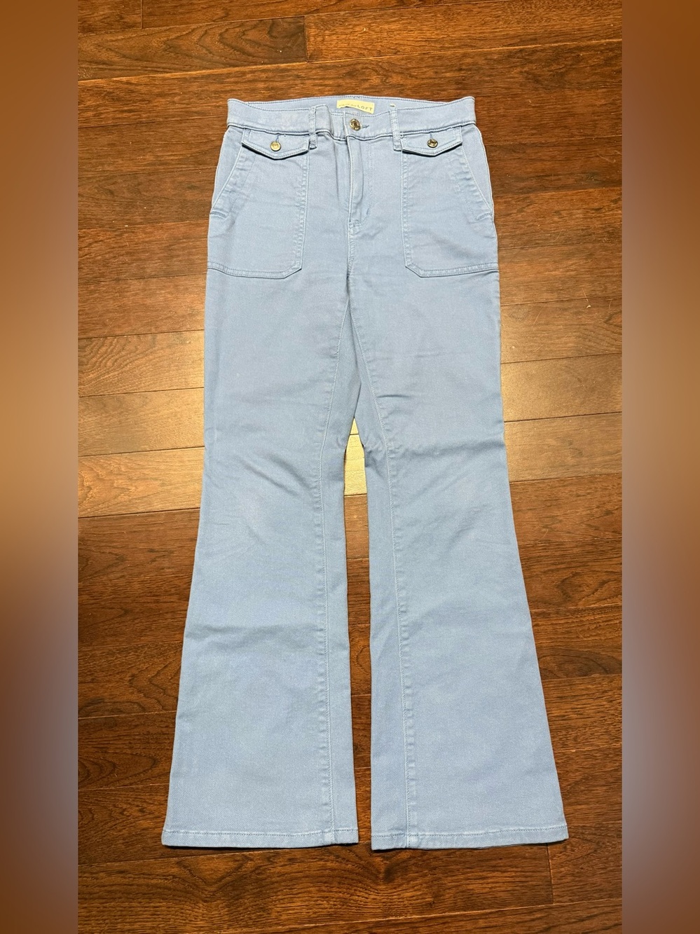 Loft flared blue jeans
